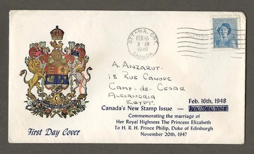 Canada first day cover, Talbot Cachet 1948 Royal Visit [791