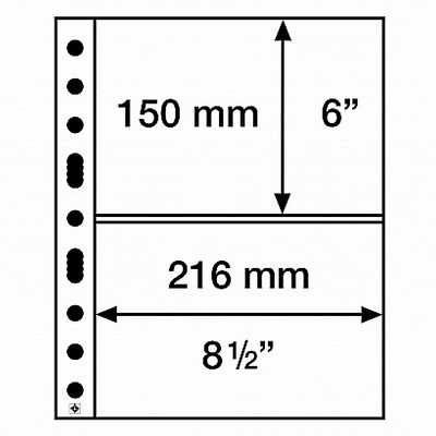 Leuchtturm Kunststoffhüllen GRANDE EASY 2er quer A5 150 x 216mm 50Stück SH312-2C