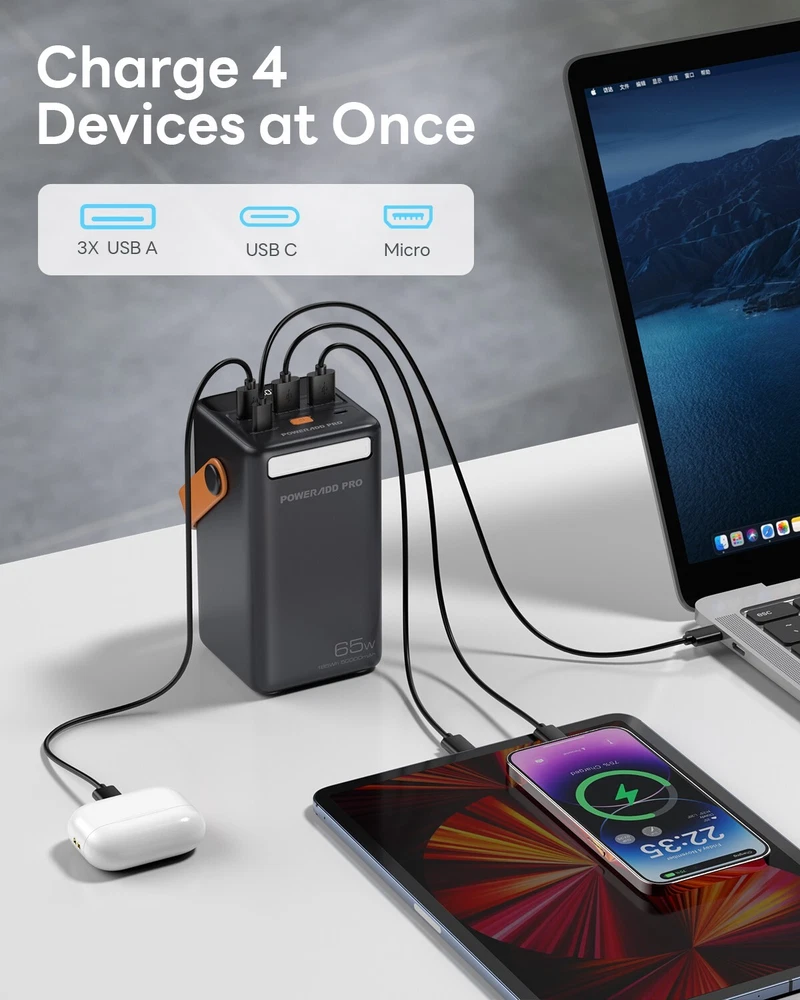 Power Bank 50000mAh PD 65W USB C Fast Charging Camping Travel Portable Charger Power Bank 50000mAh PD 65W USB C Fast Charging Camping Travel Portable Charger