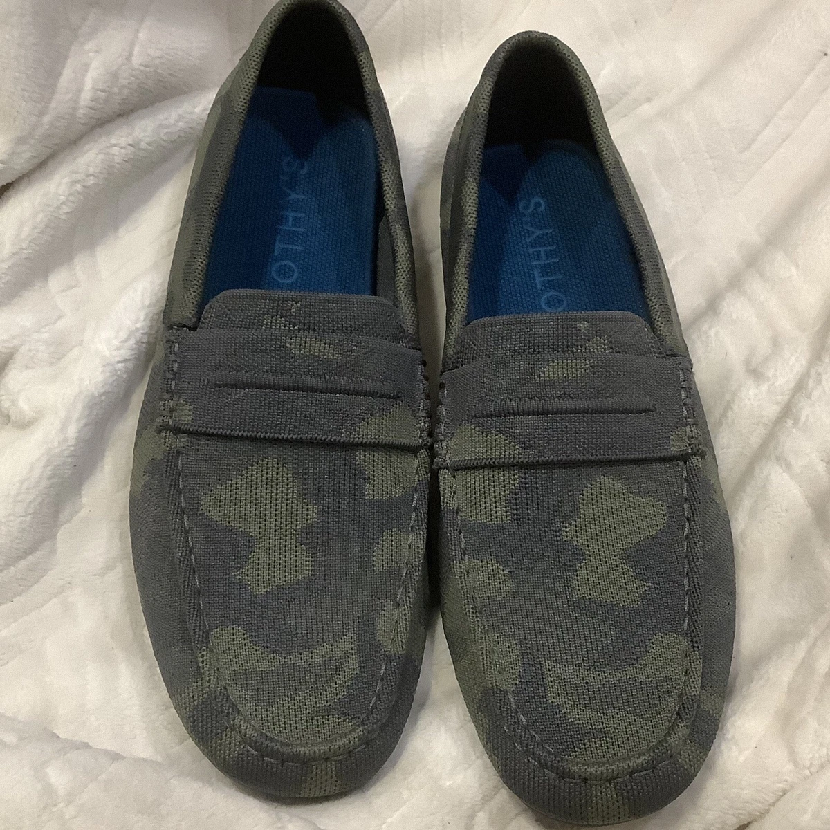 Rothy s The Driving Loafer Forest Camo Textile Casual Shoes Mens