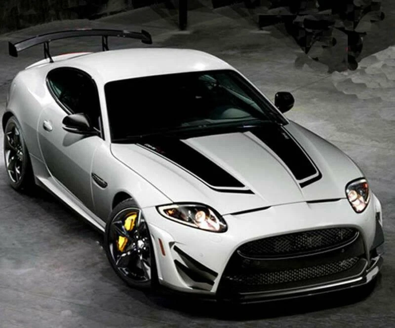 2x 85cm Black Racing Sports Car Hood Mount Sticker Bonnet Stripe Decal Universal — 第 3/4 张图片