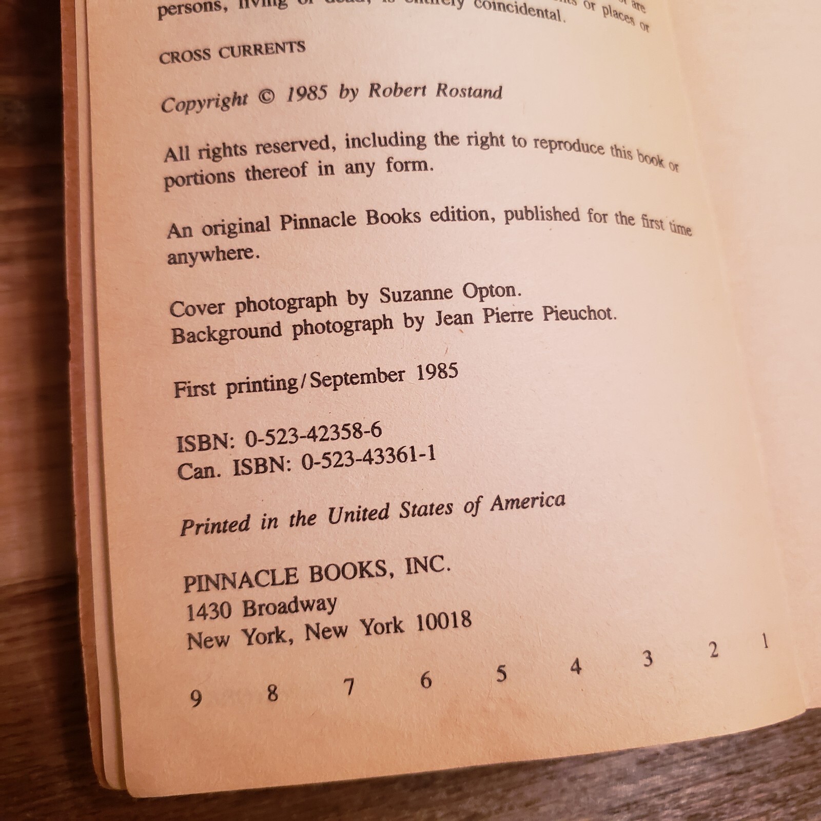 Vintage 1985 Cross Currents Rostand Robert First Edition Pirate Ship Book Story 