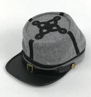 Confederate Officer's Kepi with Black Braid - Major/Lt Col/Colonel - Size Large