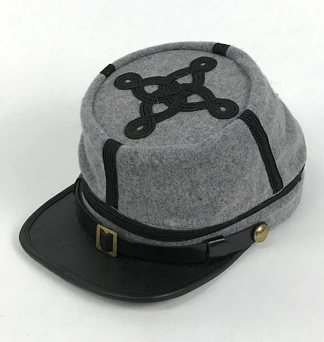 Confederate Officer's Kepi with Black Braid - Major/Lt Col/Colonel - Size Large
