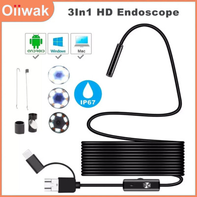 1M Endoscope Camera with Light HD Borescope  Inspection Snake Camera Waterproof