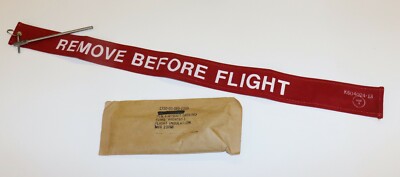 30  High Quality Banner, ''REMOVE BEFORE FLIGHT'' w/ 7'' Hartwell Push Pull Pin NIP