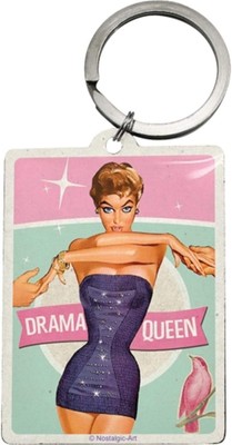 Nostalgic-Art - Retro Stainless Steel Keychain Keyring - Drama Queen