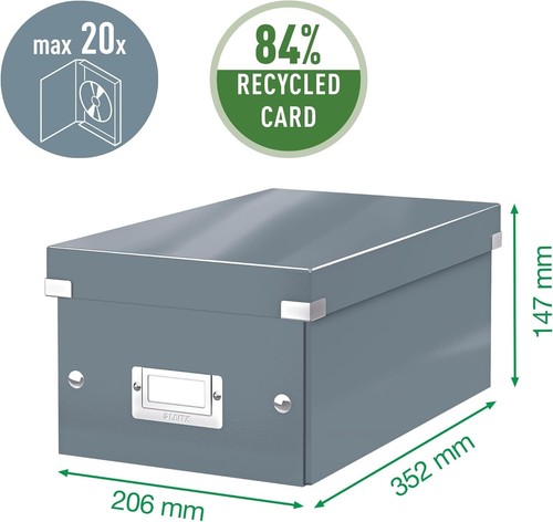 Contemporary Blue Collapsible DVD Storage Box - Effortless Assembly & Style - Picture 6 of 8