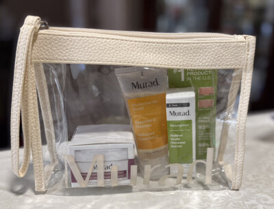 Murad Regimen Skin Care Travel MVP s 3 Piece Travel Kit + Wristlet. Brand New.