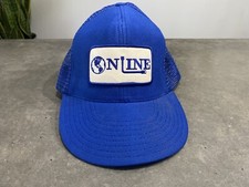 Vintage Online Mesh Snapback Trucker Hat USA Made Earth Globe Patch