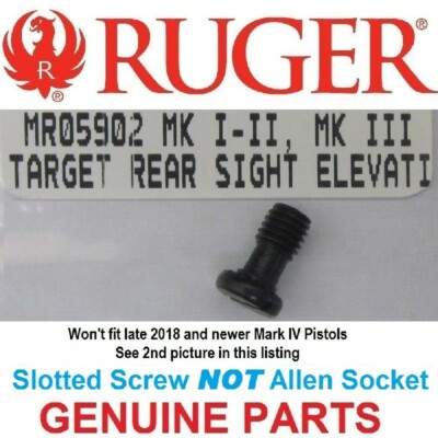 RUGER Rear Sight Elevator Screw Mark 1 2 3 4 MK II III IV LITE MK3 22/45