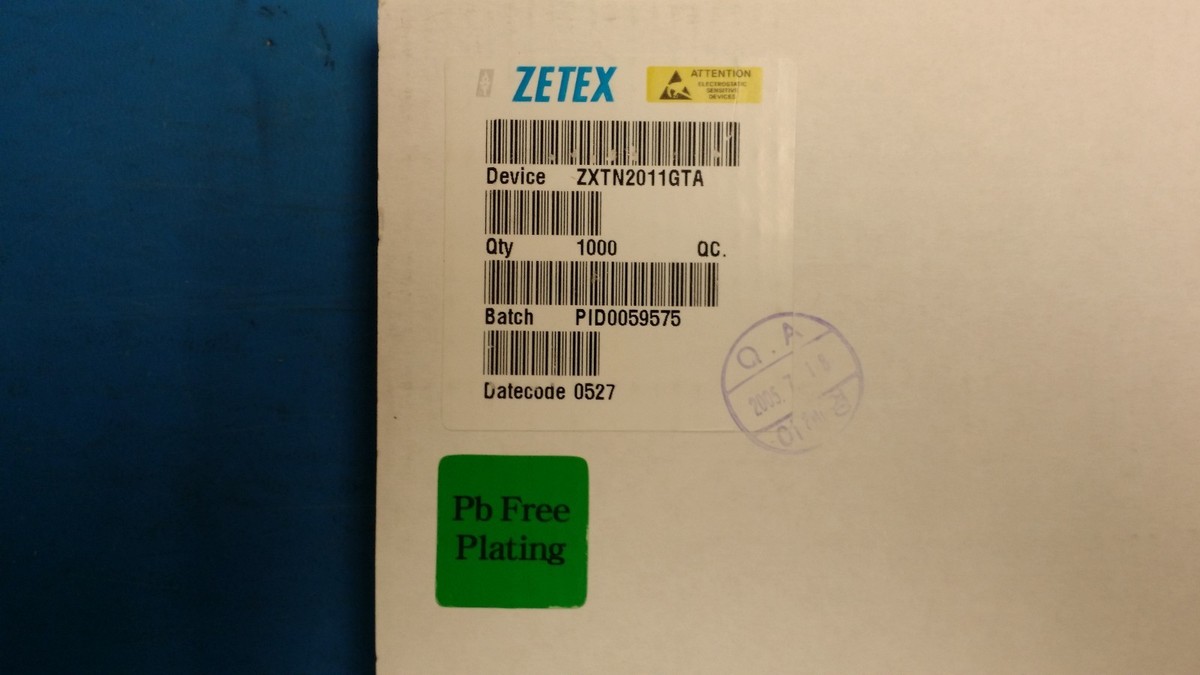 50 PCS) ZXTN2011GTA ZETEX Trans GP BJT NPN 100V 6A SOT-223 ROHS