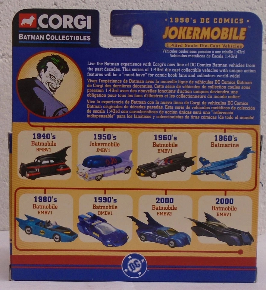 Corgi 1950's Jokermobile Batman Joker DC Comics 1:43 Scale Diecast Metal Figure - Image 2 of 2
