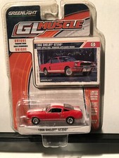 1/64 GREENLIGHT MUSCLE 1966 FORD MUSTANG SHELBY GT350 RED & WHITE STRIPES