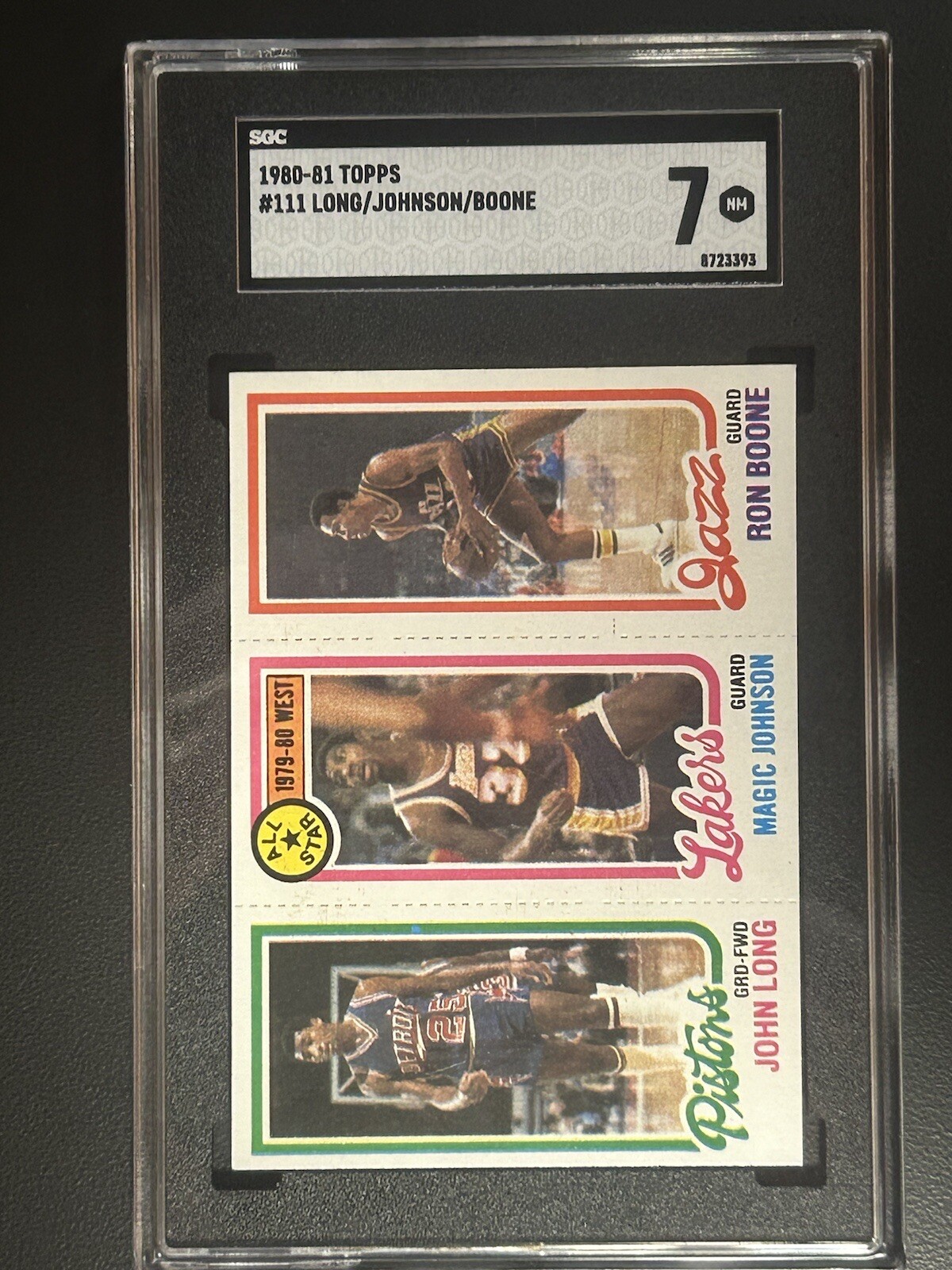 1980 TOPPS John Long, Magic Johnson (ROOKIE) (HOF) Ron Boone SGC 7