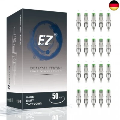 EZ Tattoo Nadeln Set - 50 Stück #10 Gemischt (7M1 9M1 11M1 13M1 15M1) Bugpin