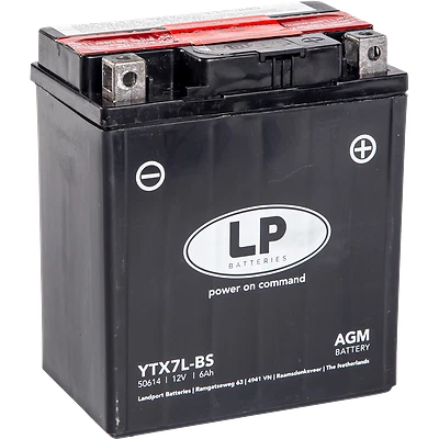 LANDPORT Batterie - HONDA 125 REBEL de 1995 à 2000 YTX7L-BS étanche AGM 12V / 6Ah