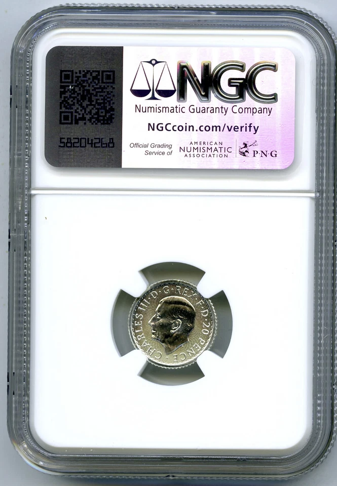 2024 20P 1/10 OZ .999 SILVER GREAT BRITAIN NGC MS69 BRITANNIA FIRST RELEASES - Image 2 of 2