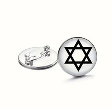 Set Of 2 Star Of David Pins With Silver Back! 