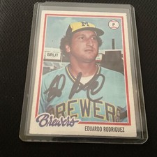 Autographed  1978 Topps EDUARDO RODRIGUEZ.  DEC 2009       #AB