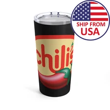Chili's Food Restaurant 20oz Stainless Steel Tumbler Cup Mug