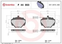 Brembo P 44 003 Bremsbelagsatz, Scheibenbremse FüR Land Rover