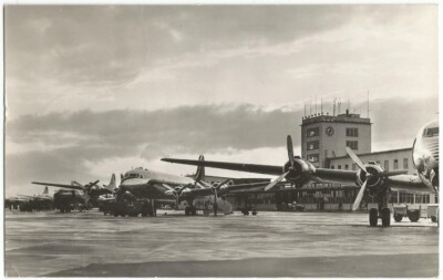 Frankfurt am Main Airport, Planes, Old Photo Postcard from 1957
