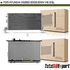 Radiator & AC Condenser Cooling Kit for Hyundai XG350 2002-2004 3.5L Auto Trans,