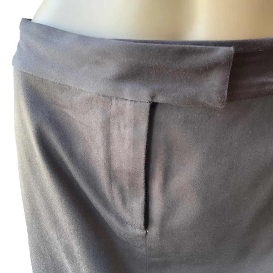 Falda para mujer Bloomingdale's marrón algodón spandex lápiz hasta la rodilla preppy talla 12 Foto 2 de 4