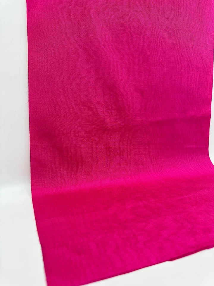 Pink Silk Moire Fabric, Silk Shantung Watermark FabricBy 2 Meters. - Image 3 of 4