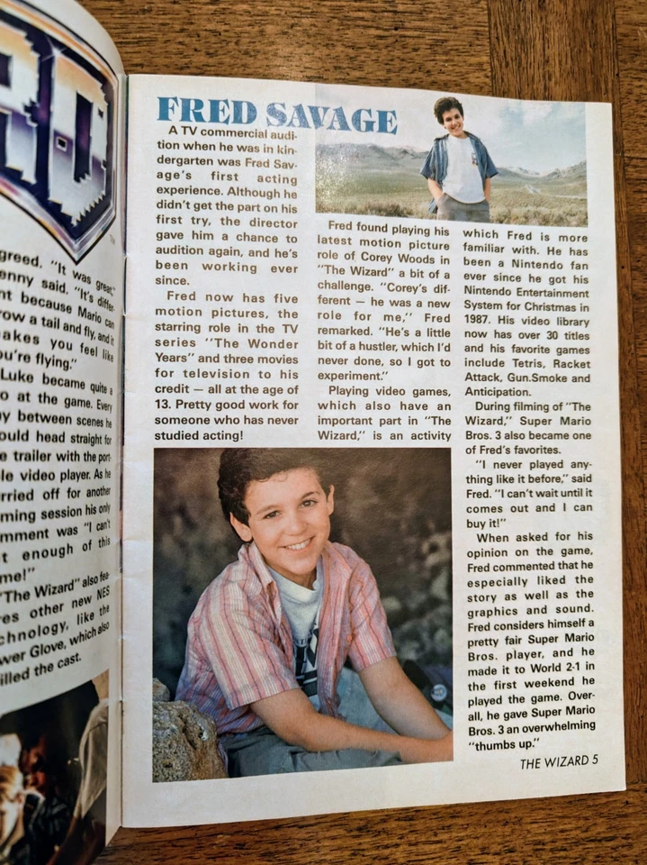 NINTENDO Pocket Power THE WIZARD Mini Magazine RARE Fred Savage 1989 Movie Promo - Image 2 of 4