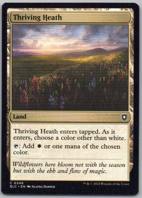 Thriving Heath 348 Commander: Bloomburrow Normal Land Magic Card NM