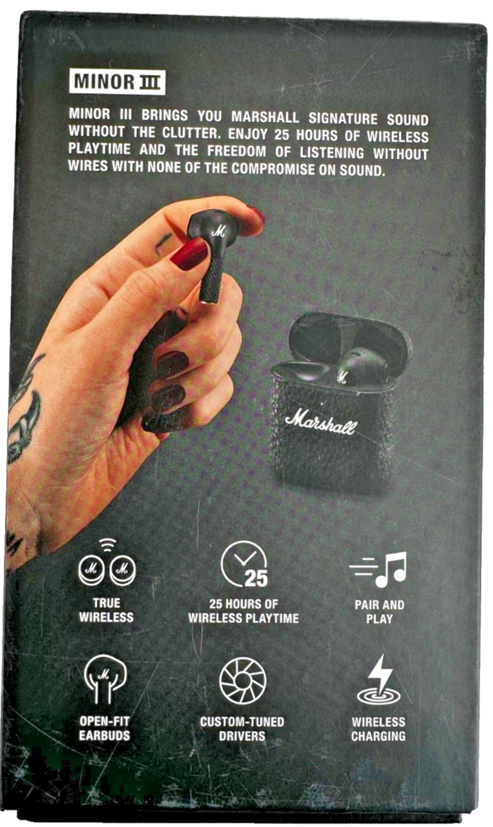 Marshall Minor III True Wireless In-Ear Headphones - Black for