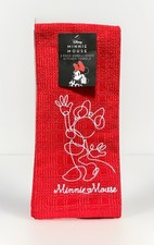 NEW Disney Minnie Mouse Abstract Silhouette 2pc Embroidered Kitchen Dish Towels