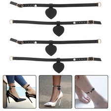 3 Pairs Ankle Strap Shoes Black Heel Straps for High Heels Extender
