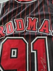 Dennis Rodman Autographed Jersey Chicago Bulls Pinstripe With Coa NBA