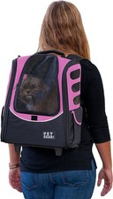 Pet Gear I-GO2 Roller Backpack, Travel Carrier, Car Seat for Cats/Dogs, Mesh ...