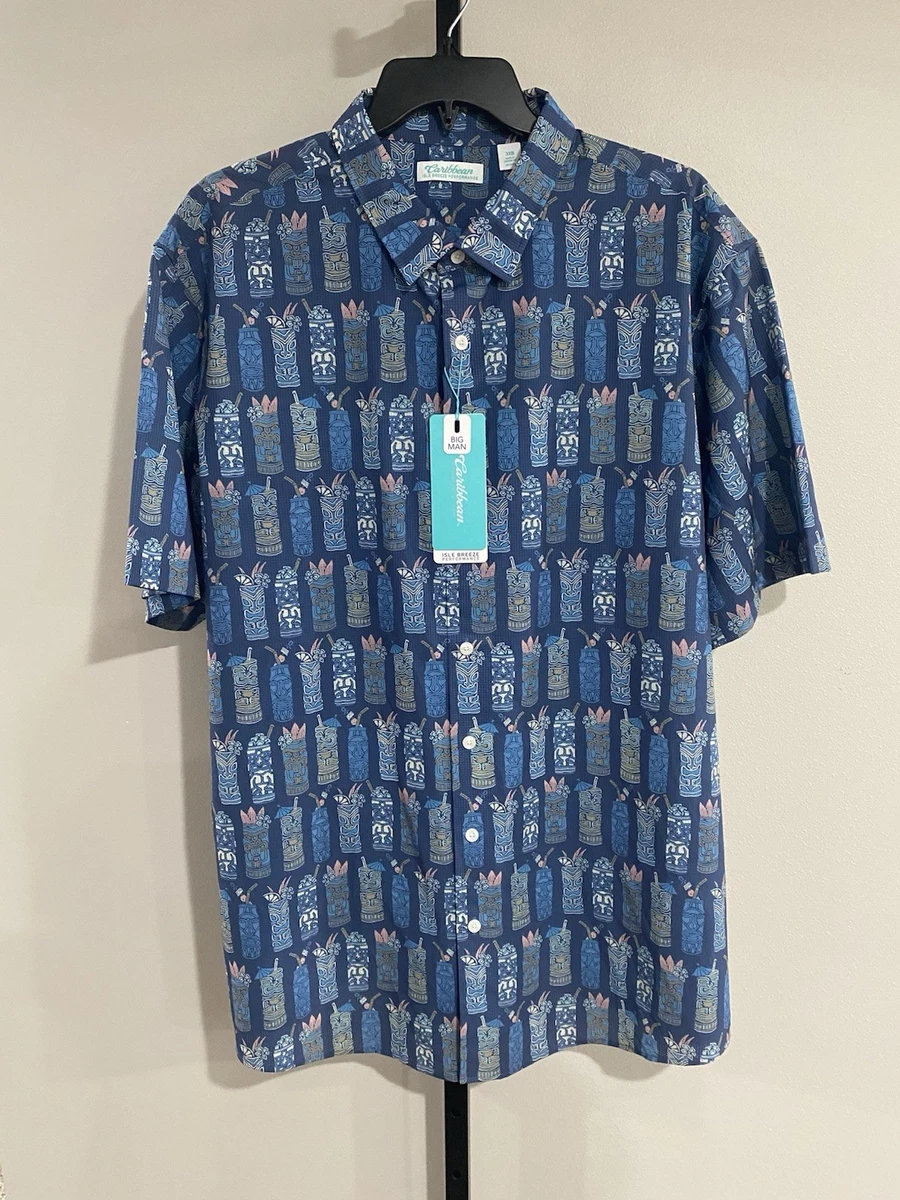 Caribean Joe homme taille moyenne Chemise boutonnée manches courtes en
