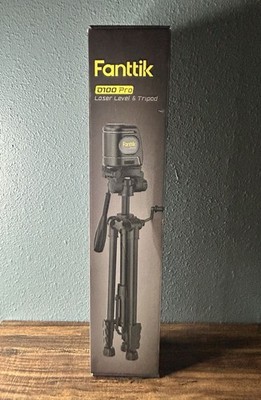 Fanttik D100 Pro Laser Level & Tripod 3-Way Head Flip Locks Aluminum Black