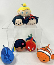 Disney Tsum Tsum Mini Plush Nemo Dory Tinker Bell Hei Hei Moana Mickey Lot 7