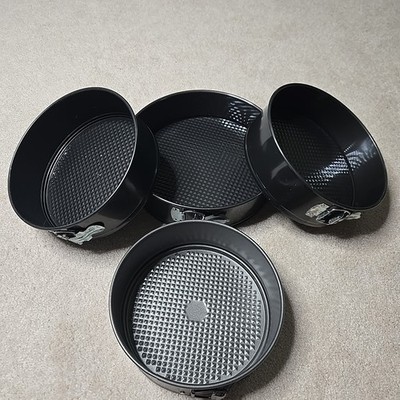 Set of 4 Round Spring Form Cake Pans/ Cheese Cake, 8 ,9 ,10 