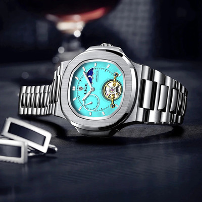 40MM LIGE Automatic Men Luxury Watch 30M Waterproof Luminous Stainless Steel NEW