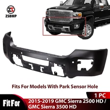 For 2015-2019 GMC Sierra 2500HD 3500HD Primed Front Bumper Face Bar w/ Sensors