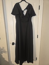 Women’s Azazie Ashika Black Bridesmaid Dress Size A18