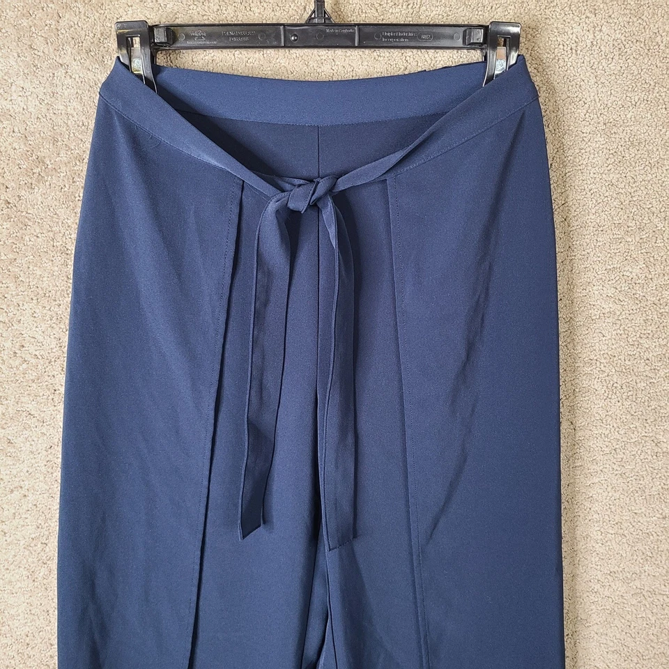 Pantalones Bar III para mujer XS azules pierna ancha cinturón tiro alto cintura elástica Foto 2 de 4