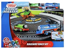 Thomas Friends TrackMaster Streamlined Racing Thomas and Racing Percy Race set