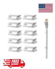 Coopache Ethernet Cable Clips Adhesive, Wire Holder, Self creamy white