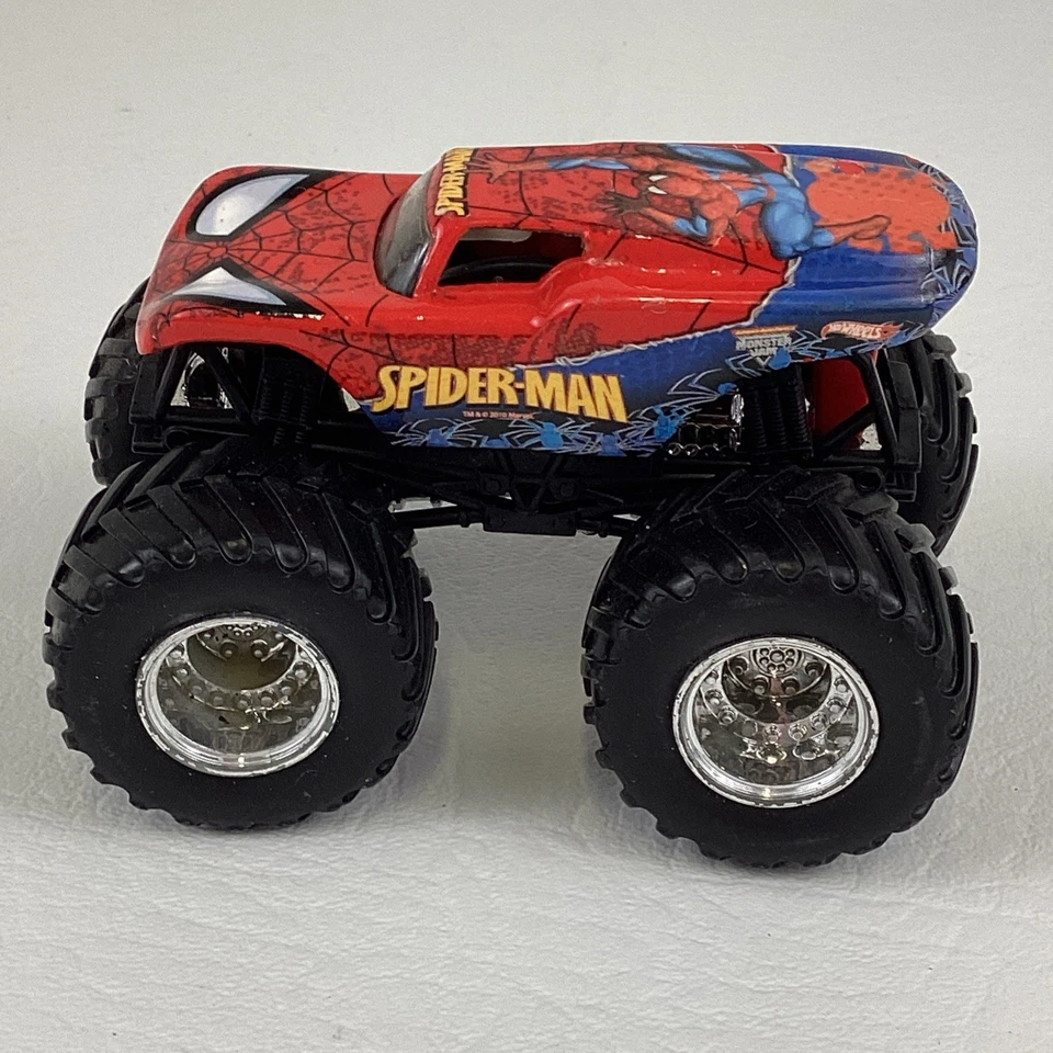 Hot Wheels Monster Jam Truck Marvel Spider-Man Die Cast Vehicles 1:64 Scale - Image 3 of 4