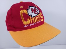 Vintage Kansas City Chiefs Annco Team NFL Adjustable Snapback Hat Cap Red Yellow
