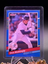 1991 Donruss - Don Mattingly #107 1 White Stripe on Right